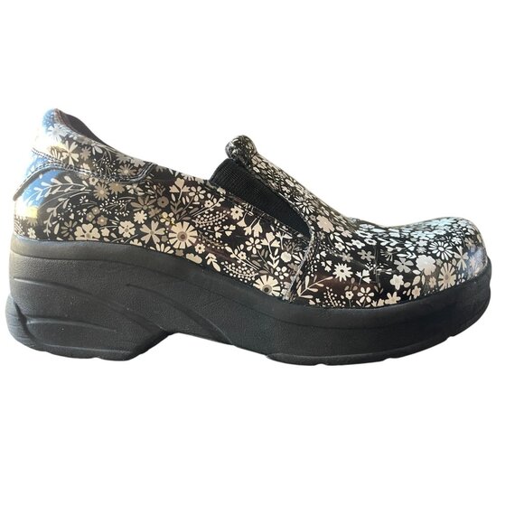 Easy Works by Easy Street Work Nursing Shoe Slip-Resist Clog Sz 7.5 floral black - Picture 3 of 9